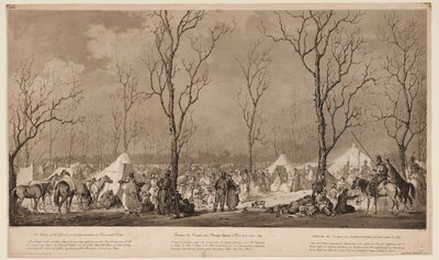Biwak der Kosaken an der Avenue des Champs-Elysées in Paris im März 1814, 1814 von Alexander Ivanovich Sauerweid