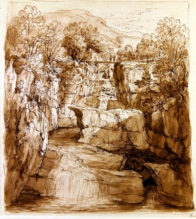 Die Bracklinn-Fälle, Perthshire, ca. 1810 von Alexander Nasmyth