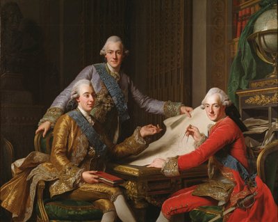 König Gustav III. von Schweden und seine Brüder, 1771 von Alexander Roslin