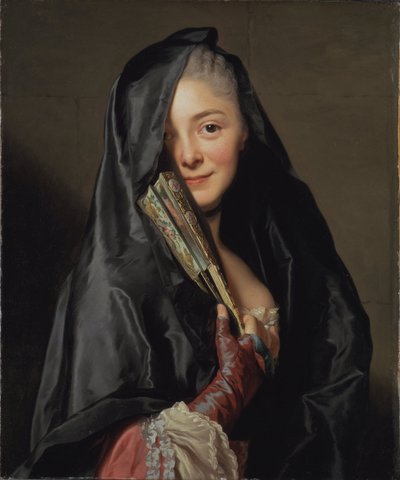 Die Dame mit dem Schleier, die Frau des Künstlers, 1768 von Alexander Roslin