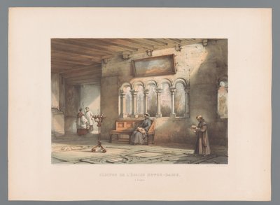 Ansicht des Klosters der Basilika Unserer Lieben Frau in Tongeren von Alexander Schaepkens