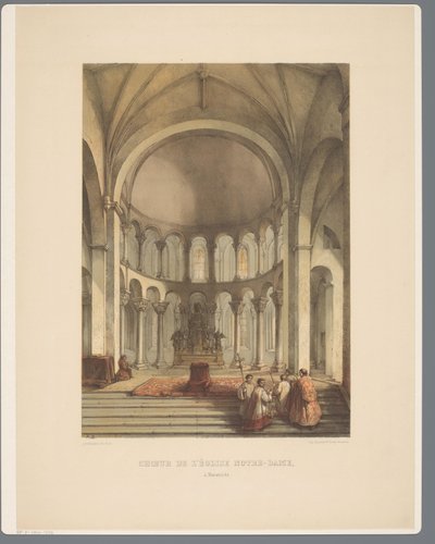 Innenraum der Liebfrauenbasilika in Maastricht von Alexander Schaepkens