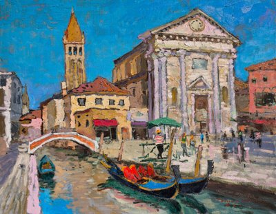 Venedig Kirche und Kanal von Alexander Shandor