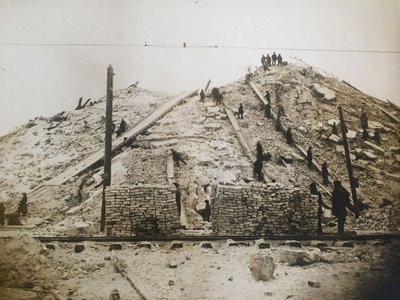 Vorbereitung des Ortes für den Bau des Palastes der Sowjets, ca. 1931 von Alexander Timofeevich Lebedev