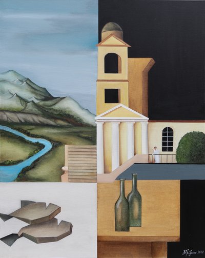 Surreale geteilte Komposition von Alexander Trifonov