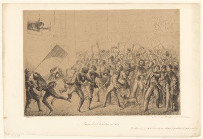 Feiernde Studenten begrüßen ihr Idol Franz Liszt von Alexander Ver Huell (signed by artist)