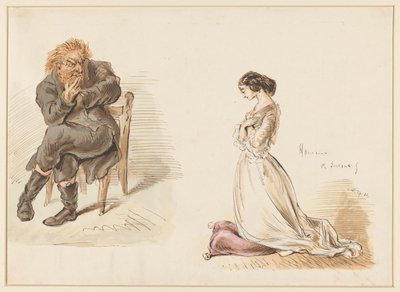 Figurenstudien eines Mannes und eines jungen Mädchens von Alexander Ver Huell