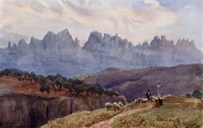 Die Berge von Montserrat von Manresa, nahe Barcelona von Alexander Wallace Rimington