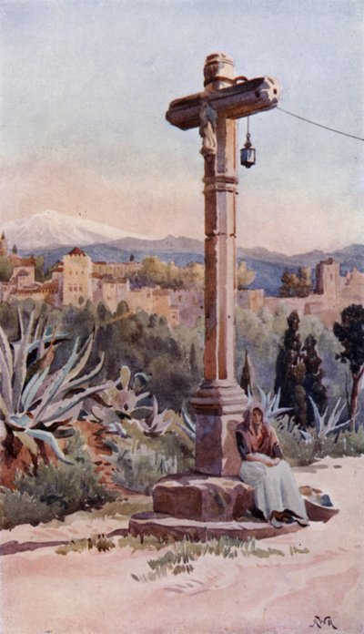 Wegkreuz, nahe Granada von Alexander Wallace Rimington