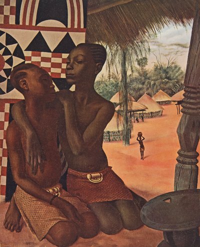 Titi und Naranghe, Töchter des Chefs Eki Bondo (Haut Ouelle), aus Dessins et Peintures d