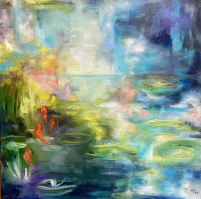 Koi-Teich-Reflexionen von Alexandra Higgins