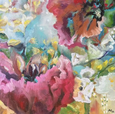 Lebendiges Blumenabstrakt von Alexandra Higgins