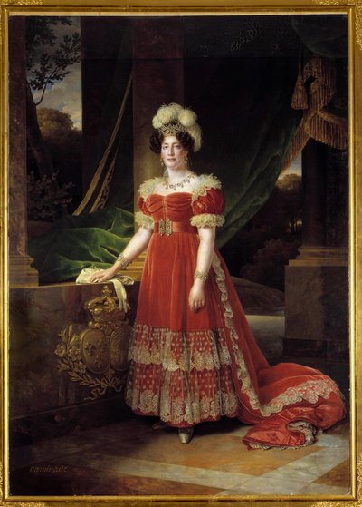 Porträt der Herzogin von Angouleme Marie Therese Charlotte von Frankreich, bekannt als Madame Royale (1778-1851) von Alexandre Francois Caminade