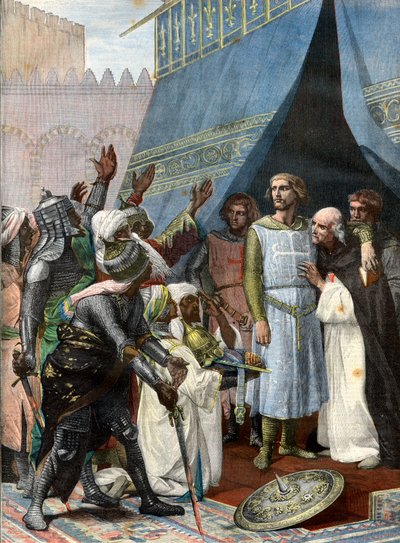St. Louis in Jerusalem - Gravur nach Cabanel - Louis IX genannt Saint Louis von after Alexandre Cabanel