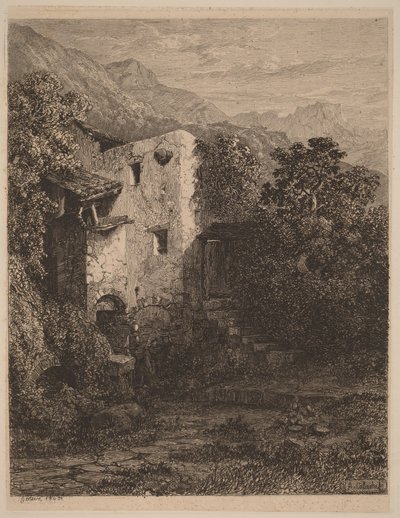 Verfallenes Haus von Alexandre Calame