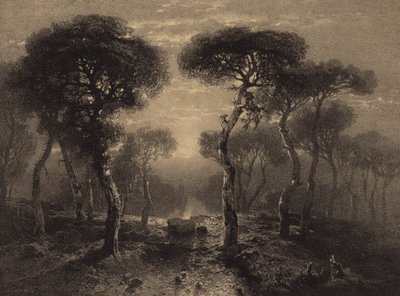 Landschaft mit Bäumen von Alexandre Calame