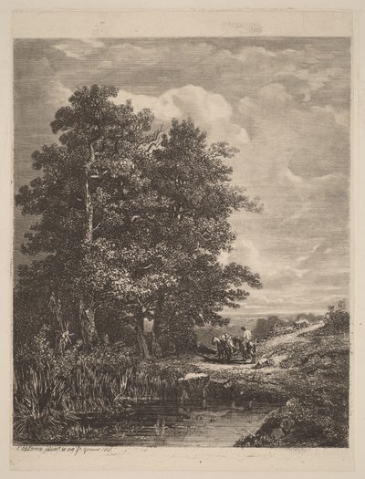 Reiter an einem Teich von Alexandre Calame