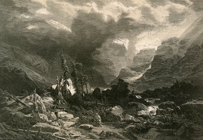 Sturm im Haslital, Berner Oberland von Alexandre Calame