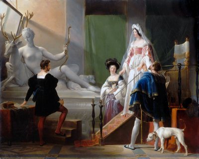 Diane de Poitiers besucht Jean Goujon von Alexandre Evariste Fragonard