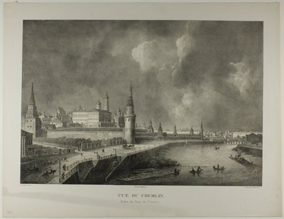 Blick auf den Kreml von der Steinbrücke von Alexandre Evariste Fragonard