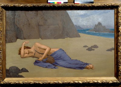 Klage des Orpheus. Gemälde von Alexandre Seon (1855-1917) 1896. Musée d
