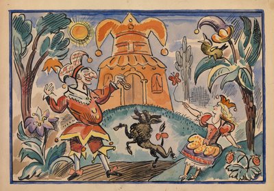 Illustration für Krieg von Petruschka und Stepka-Rastrepka von Evgeni Schwartz von Alexei Alexandrovich Radakov