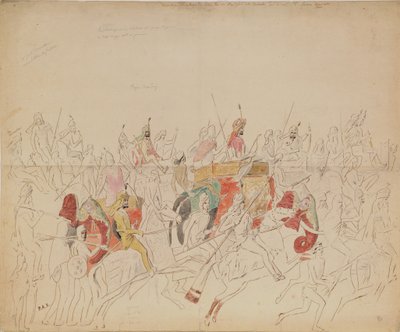 Maharaja Sher Singh von Punjab und sein Hof, 1846 von Alexei Dmitriyevich Saltykov