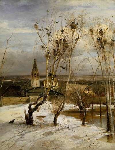 Die Saatkrähen sind zurückgekehrt von Alexei Kondratievich Savrasov