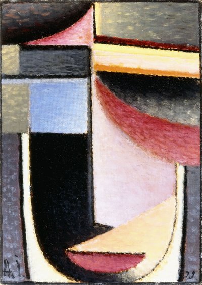 Abstrakter Kopf: Der Kelch ging an mir vorbei, 1929 von Alexej von Jawlensky