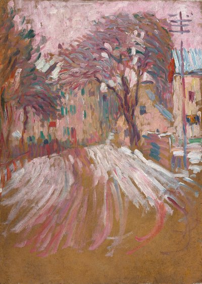 Straße im Winter von Alexej von Jawlensky