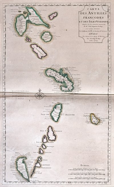 Französische Antillen und nahe Inseln - von A von Alexis Hubert Jaillot