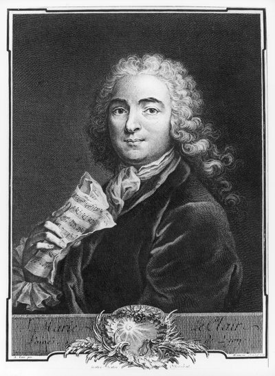 Porträt von Jean-Marie Leclair (1697-1764) der Ältere, graviert von Francois, 1741 (Gravur) von Alexis Loir