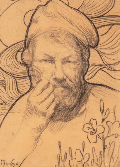 Selbstporträt (1900er-1910er Jahre) von Alfons Marie Mucha
