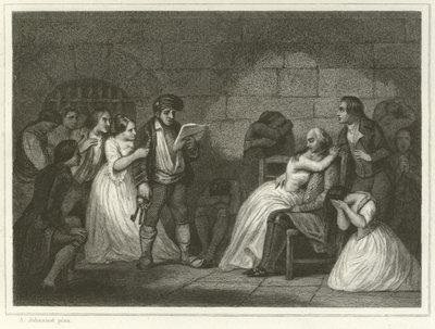 Der Ruf der Verurteilten von Alfred (after) Johannot