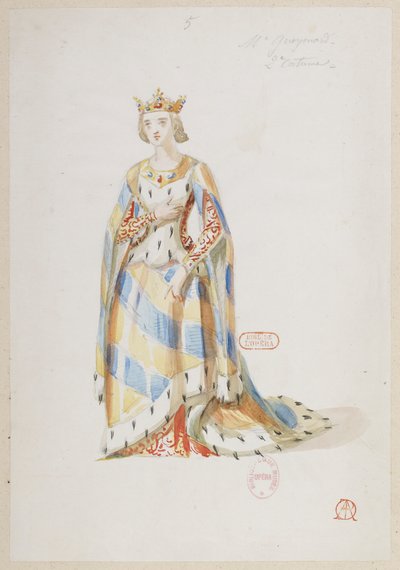 Halévy - Die Zauberin - Kostümentwürfe von Alfred Albert - 05. Mme Gueymard, 2. Kostüm von Alfred Albert