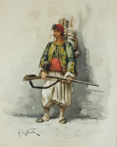 Militärfigur von Alfred Brunel de Neuville