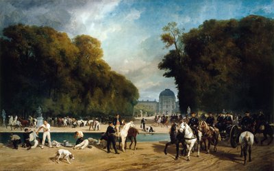 Die Artillerie im Garten der Tuilerien (Ende September 1870), ca. 1871 von Alfred /Brunner Lacoste Emile (1838 81) Decaen