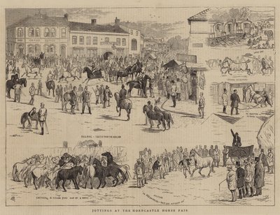 Notizen auf dem Horncastle-Pferdemarkt von Alfred Chantrey Corbould