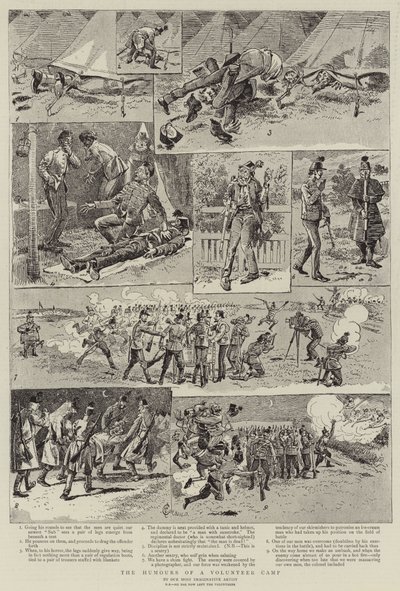Die Launen eines Freiwilligenlagers von Alfred Chantrey Corbould
