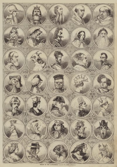 Köpfe der Pantomimen von Alfred Crowquill