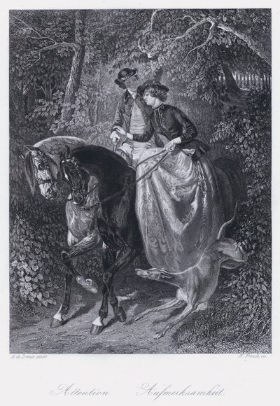 Aufmerksamkeit (Stich) von Alfred Dedreux