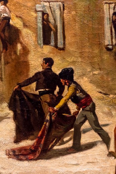 Kampf der Novillos (Detail) von Alfred Dehodencq