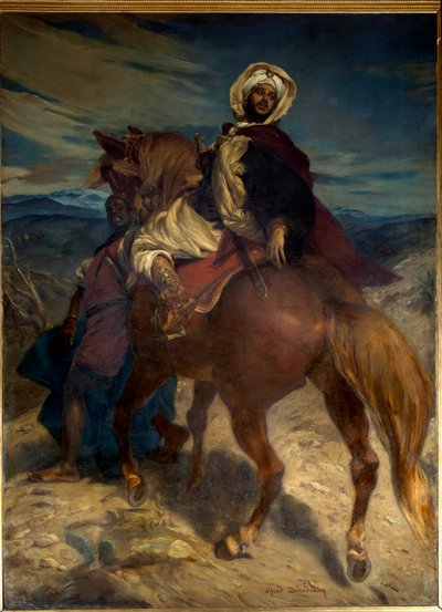 Reconquista: Der Abschied von König Boabdil von Granada. König Boabdil (Abu Abd Allah) übergab die Schlüssel der Stadt an die spanischen Herrscher am 02.01.1492. Gemälde von Alfred Dehodencq (1822-1882) 19. Jahrhundert. Paris, Musée d