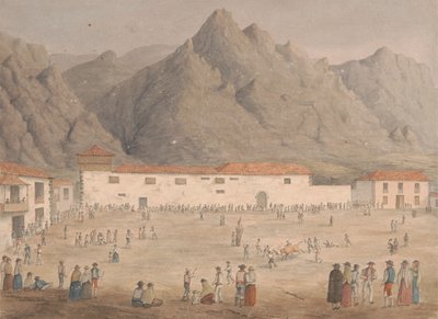 Platz im Dorf Los Silos, Teneriffa von Alfred Diston