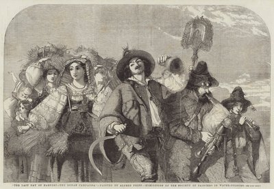 Der letzte Erntetag, die römische Campagna von Alfred Downing Fripp
