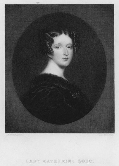 Lady Catherine Long (Stich) von Alfred Edward (after) Chalon