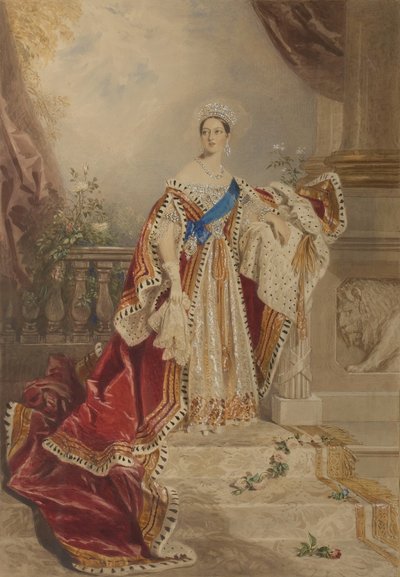 Koningin Victoria van Engeland von Alfred Edward Chalon