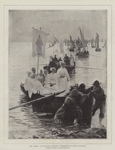 Die Vergebung in Concarneau, Bretagne, Schwesternschaft von St. Anne de Fouesnant von Alfred Guillou