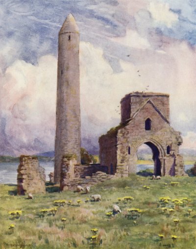 Der Runde Turm und die Abtei, Devenish Isle von Alfred Heaton Cooper