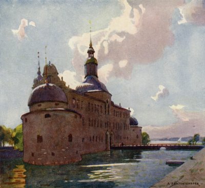 Schloss Vadstena, See Vättern von Alfred Heaton Cooper